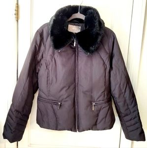 Down Coat w/ Fur Collar